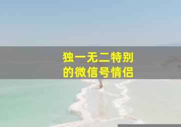 独一无二特别的微信号情侣