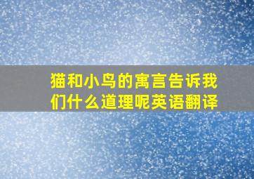 猫和小鸟的寓言告诉我们什么道理呢英语翻译