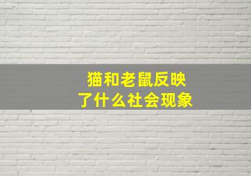 猫和老鼠反映了什么社会现象