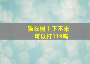 猫在树上下不来可以打119吗