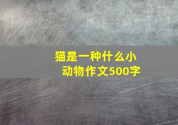 猫是一种什么小动物作文500字