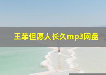 王菲但愿人长久mp3网盘