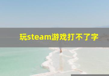 玩steam游戏打不了字