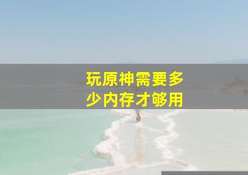 玩原神需要多少内存才够用