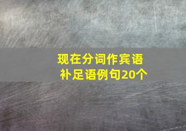 现在分词作宾语补足语例句20个