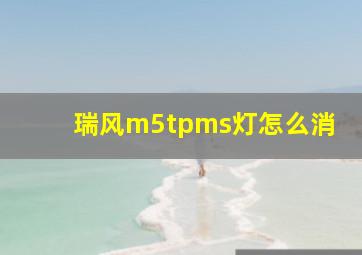 瑞风m5tpms灯怎么消