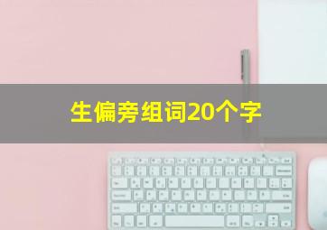 生偏旁组词20个字