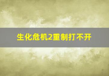 生化危机2重制打不开