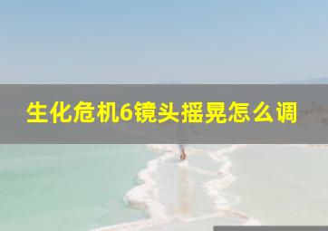 生化危机6镜头摇晃怎么调