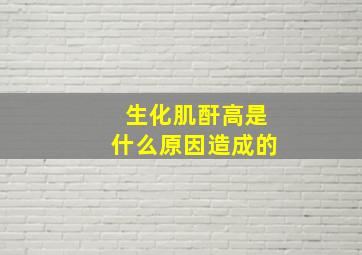 生化肌酐高是什么原因造成的