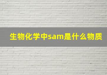 生物化学中sam是什么物质