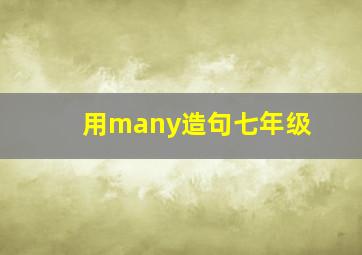 用many造句七年级