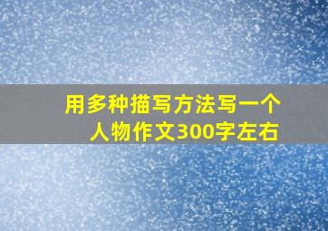 用多种描写方法写一个人物作文300字左右