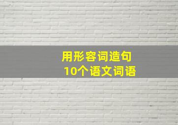 用形容词造句10个语文词语