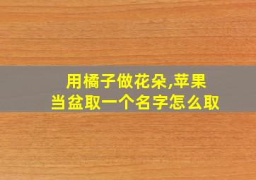 用橘子做花朵,苹果当盆取一个名字怎么取