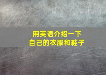 用英语介绍一下自己的衣服和鞋子