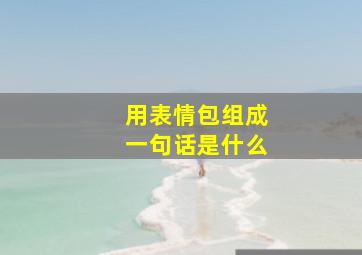 用表情包组成一句话是什么