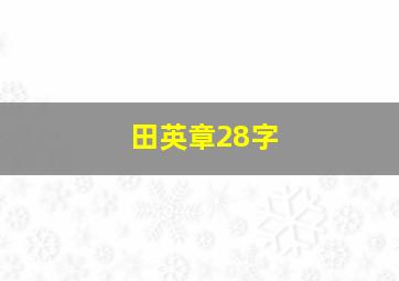 田英章28字