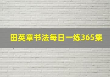 田英章书法每日一练365集