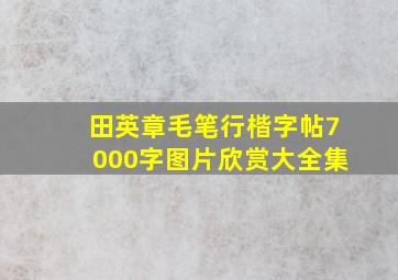 田英章毛笔行楷字帖7000字图片欣赏大全集