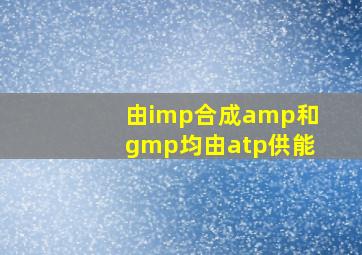 由imp合成amp和gmp均由atp供能