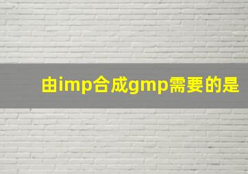 由imp合成gmp需要的是