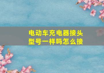 电动车充电器接头型号一样吗怎么接