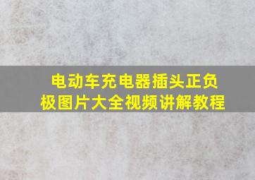 电动车充电器插头正负极图片大全视频讲解教程