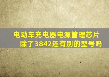 电动车充电器电源管理芯片除了3842还有别的型号吗