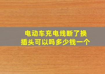 电动车充电线断了换插头可以吗多少钱一个