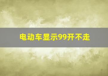 电动车显示99开不走