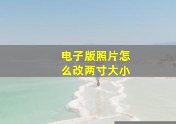 电子版照片怎么改两寸大小