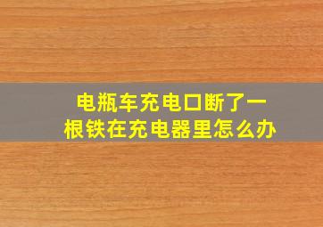 电瓶车充电口断了一根铁在充电器里怎么办