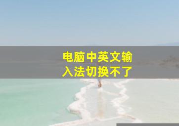 电脑中英文输入法切换不了