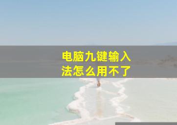 电脑九键输入法怎么用不了