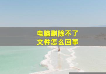 电脑删除不了文件怎么回事