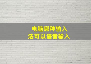 电脑哪种输入法可以语音输入