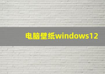 电脑壁纸windows12