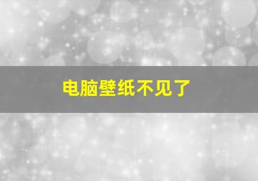 电脑壁纸不见了