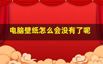 电脑壁纸怎么会没有了呢