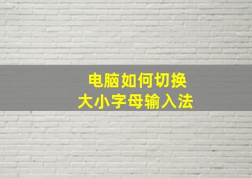 电脑如何切换大小字母输入法