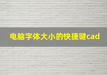 电脑字体大小的快捷键cad