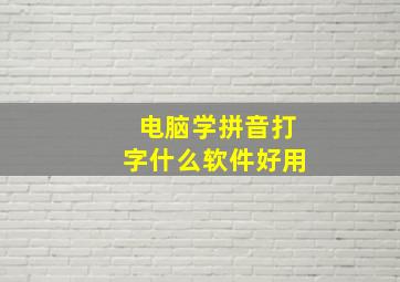 电脑学拼音打字什么软件好用