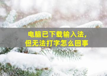 电脑已下载输入法,但无法打字怎么回事