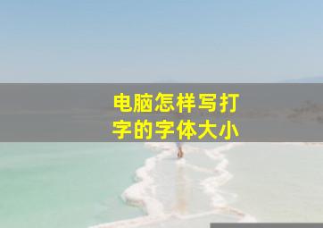 电脑怎样写打字的字体大小