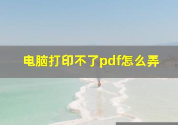 电脑打印不了pdf怎么弄