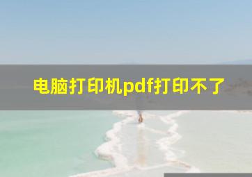 电脑打印机pdf打印不了