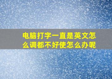 电脑打字一直是英文怎么调都不好使怎么办呢