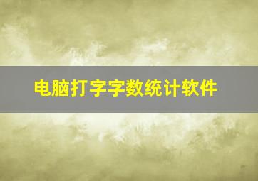 电脑打字字数统计软件