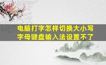 电脑打字怎样切换大小写字母键盘输入法设置不了